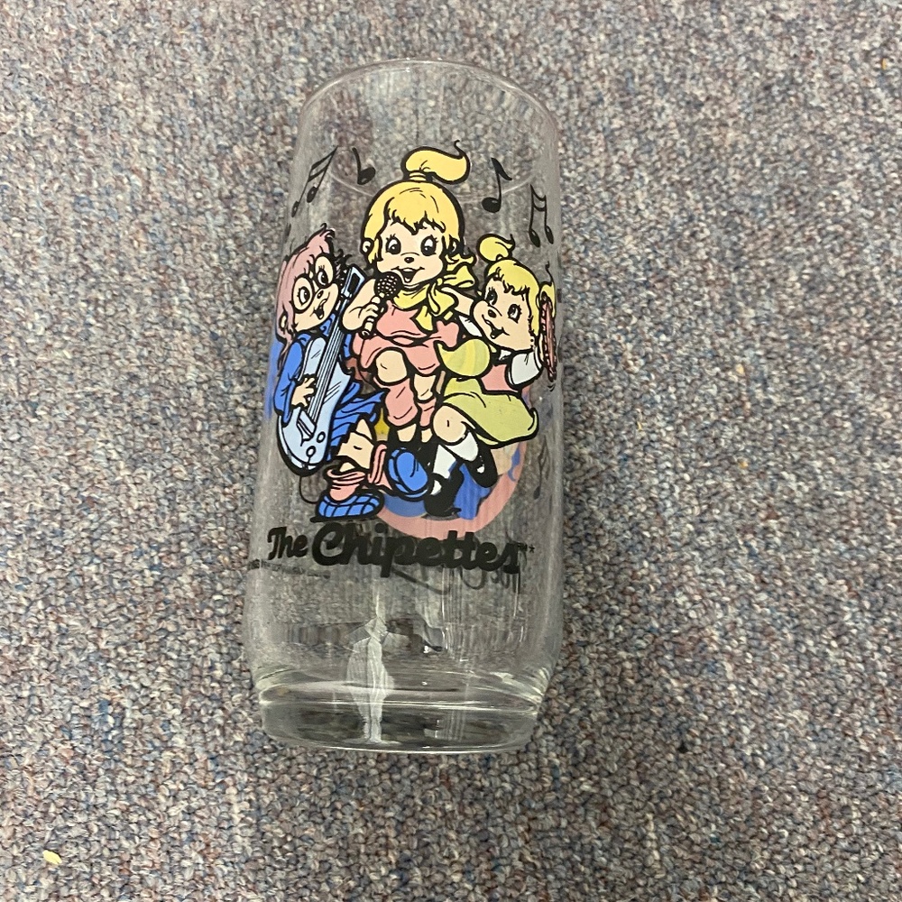 Vintage 1985 Alvin & the Chipmunks THE CHIPETTES Glass